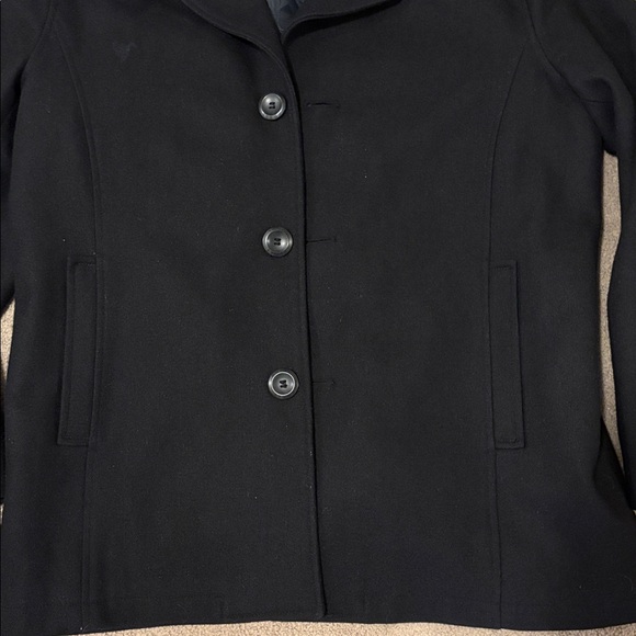GUESS men’s Classic Black Pea Coat - Picture 2 of 6